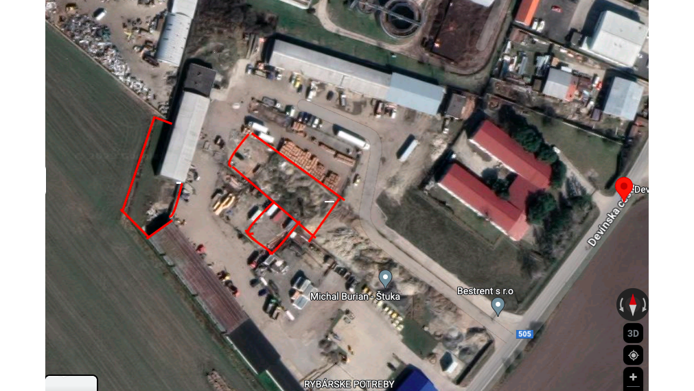 Oplotené spevnené plochy na prenájom, výborná dostupnosť, Stupava