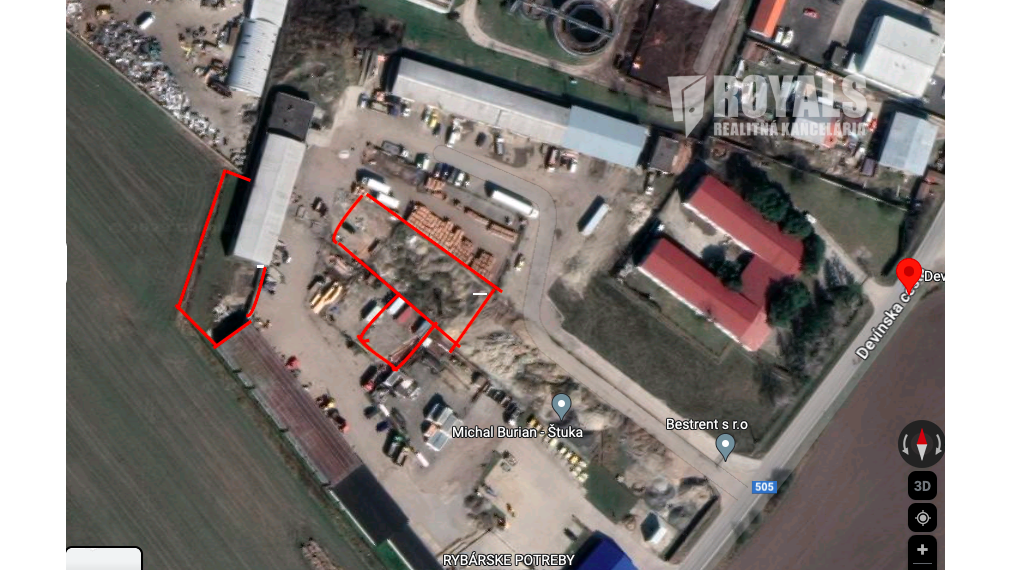 Oplotené spevnené plochy na prenájom, výborná dostupnosť, Stupava