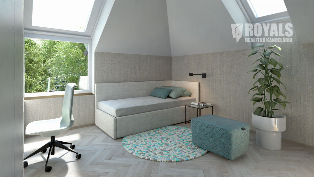 Skolaudovaná novostavba moderného domu, záhrada, terasa, Jarovce