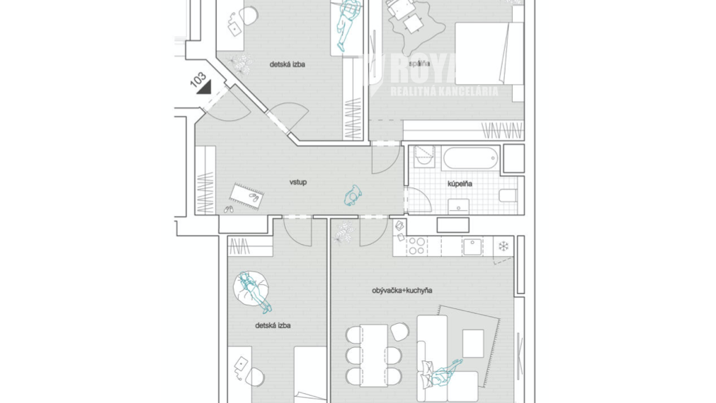 4i byt v štandarde na predaj, kompletná rekonštrukcia, Staré Mesto, Gunduličova, Bratislava