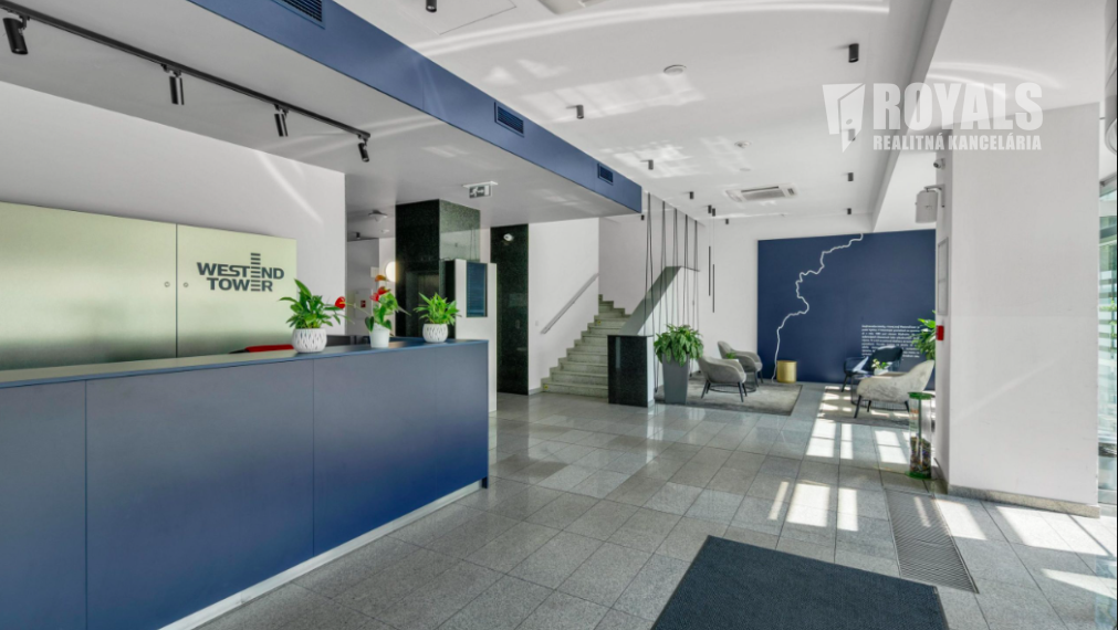 Moderné kancelárske priestory na prenájom, recepcia, parking, Patrónka, West End Tower