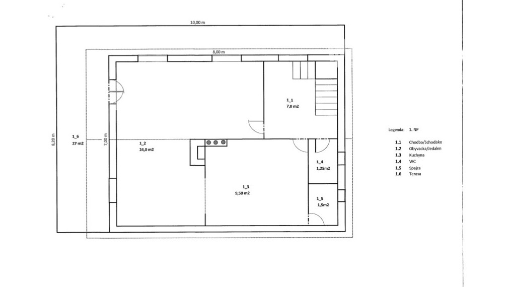 Celoročne obývateľná murovaná chata na kopaniciach osadená v zeleni, Myjava, Brezová pod Bradlom