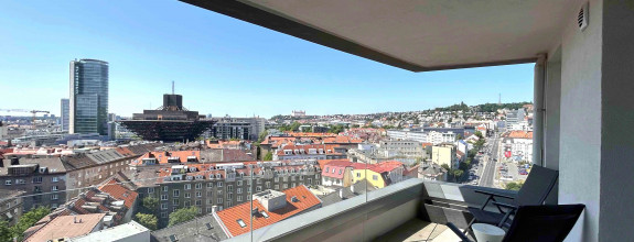 Kompletne vybavený, klimatizovaný 2i byt s panoramatickým výhľadom, terasou a komorou