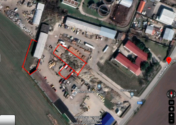 Oplotené spevnené plochy na prenájom, výborná dostupnosť, Stupava